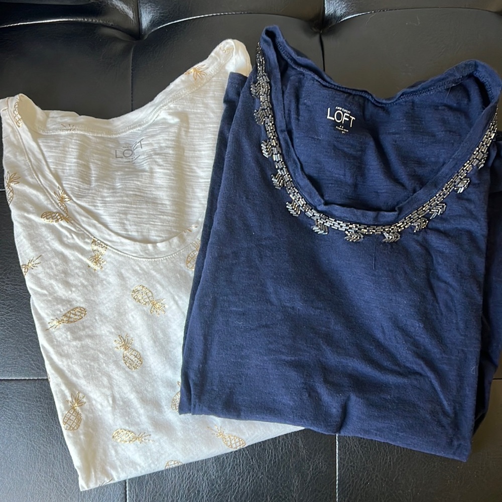 Ann Taylor Loft Bundle of 2 Short Sleeve Tees